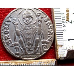 Papst Mittelalter alte Münze Medaille Latein Inschrift Vielleicht